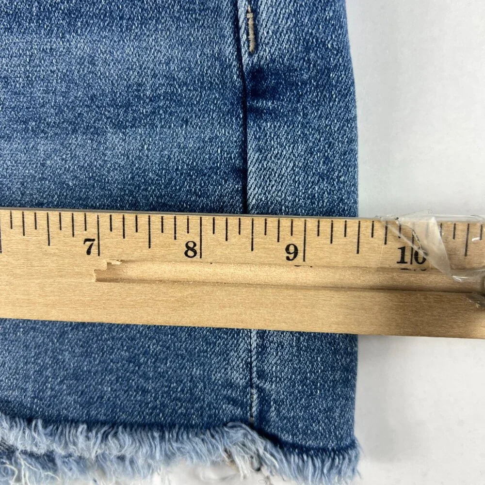 American Eagle Shorts Women's 27* Mom Mid Rise Blue Cut Off Stretch Denim Tag 4